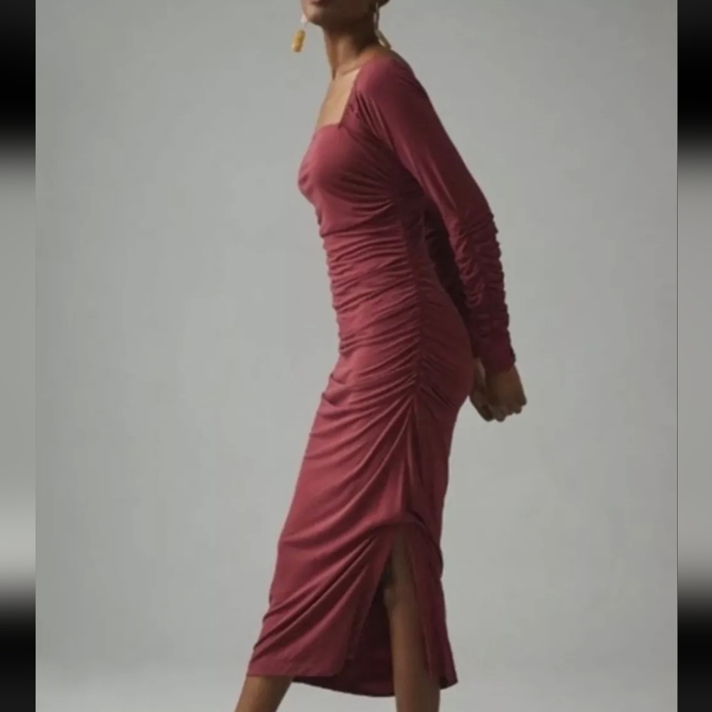 Anthro Ruched Dress - Picture 2 of 3